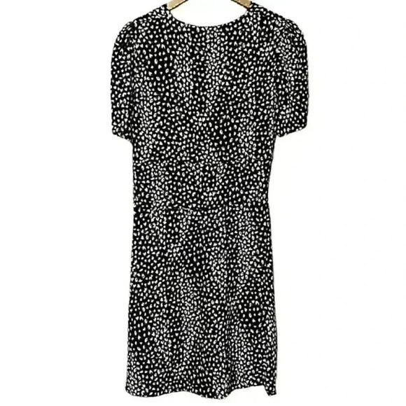 Maje Ripi Dress M Black Twist Detail Animal Print Mini Party Date Night NWT - Picture 5 of 12